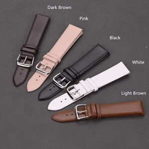 EACHE Classical Thin Leather Watch Bands for Ladies, Genuine Leather Watch Straps for Women & Mens 12mm 14mm 16mm 18mm 20mm More Colors - Image 6