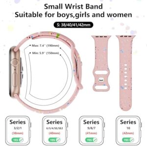 3-Pack Compatible with Kids Apple Watch Band, Recycled Plastic Soft Waterproof Strap for iWatch Series 10/9/8/7/6/5/4/3/2/1/SE/SE2 for Girl Boy Women Small Wrist - Image 2