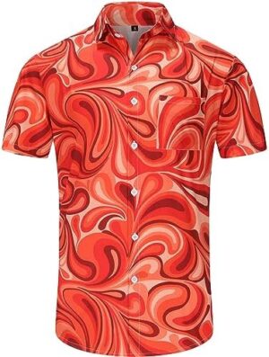 KYKU Funky Hawaiian Shirt for Men Palm Beach Shirts Tropical Vacation Clothes - Image 3