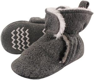 Hudson Baby Unisex Baby Cozy Fleece and Faux Sherpa Booties