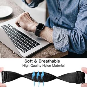 Lerobo Nylon Stretchy Solo Loop Watch Band, Compatible with Apple Watch Series 1-10, SE, Ultra 38/40/41/42/44/45mm/46mm/49mm, Adjustable Replacement Strap for Women Men - Image 4