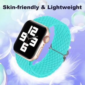 4Pack Braided Solo Loop Compatible with Apple Watch Band 38mm 40mm 41mm 42mm 44mm 45mm 46mm 49mm, Washable Stretchy Woven Nylon Strap Women Men for iWatch Bands Series 10 9 8 7 6 5 4 3 2 1 SE Ultra - Image 2