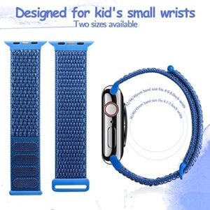 Nylon Band Compatible with Kids Apple Watch Series 10 9 8 7 6 5 4 3 SE SE2 Ultra 2 1, Soft Loop Sport Replacement Strap for iWatch Boy Girl Small Wrist. - Image 2