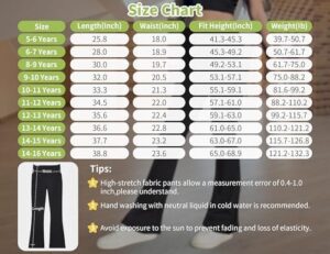 Girls' Leggings Cross Flare Pants with Pockets Black Soft Stretchy High Waisted Pants for Kids Child Yoga Dance - Image 7