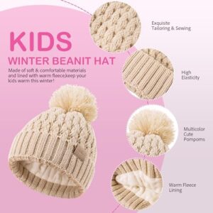 Baby Beanie Hats with 2-Pack,Warm Winter Hats for Boys and Girls,Infant Fleece Lined Toddler Baby Hats for 0-36 Month - Image 3