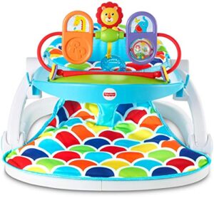 Fisher-Price 2-in-1 Sit-to-Stand Activity Center, Assorted & Deluxe Sit-Me-Up Floor Seat with Toy Tray, Multicolor, 2 Count - Image 5