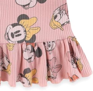 Disney Baby Lilo and Stitch Minnie Mouse Winnie The Pooh Girls 2 Piece Ribbed Top and Shorts Set for Newborn and Infants - Image 5