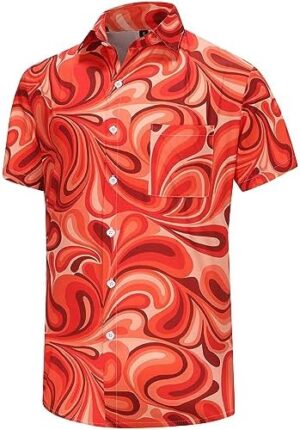 KYKU Funky Hawaiian Shirt for Men Palm Beach Shirts Tropical Vacation Clothes - Image 2