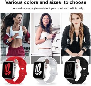 (6 Pack) Sport Bands Compatible with Apple Watch Band 38mm 40mm 41mm 42mm 44mm 45mm 46mm 49mm Silicone iWatch Band Ultra 2/Ultra SE Series 10 9 8 7 6 5 4 3 2 1 Women Men - Image 4