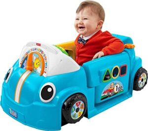 Fisher-Price Laugh & Learn Baby Activity Center, Crawl Around Car,Blue& Laugh & Learn Baby & Toddler Toy, Pull & Play Learning Wagon with Smart Stages & 4 Pieces for Ages 6+ Months - Image 2