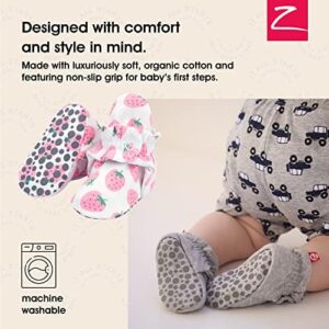 Zutano Unisex Organic Cotton Baby Booties With Gripper Soles - Image 2