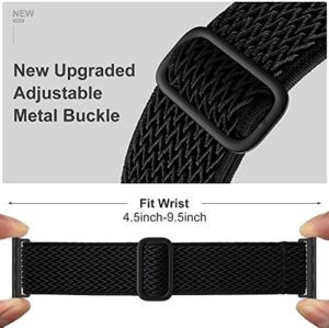 Stretchy Watch Band Compatible with Apple Watch Band 38mm 40mm 41mm 42mm 44mm 45mm 49mm for Men Women Adjustable Elastic Braided Nylon Watch Band for Series 9 8 7 6 5 4 3 2 1 SE Ultra 2 - Image 2