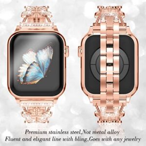 Add sparkle to your watch with the Musk-MSKR Metal Diamond Starlight Band - compatible with Apple Watch Series 10/9/8/7/6/5/4/3/2/1/SE/Ultra - shiny and stylish for women in sizes 38mm 40mm 41mm 42mm 44mm 45mm 49mm - Image 2