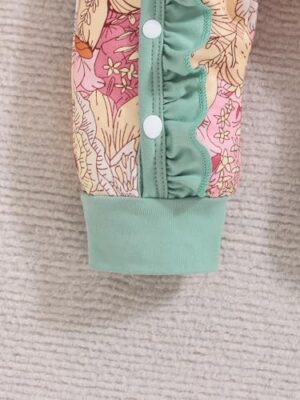 Newborn Baby Girl Clothes Infant Floral Print One-Piece Romper+Jumpsuit+Bodysuit+Hat+Headband - Image 5