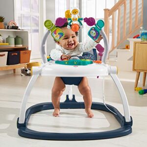 Fisher-Price Baby Jumperoo Baby Bouncer and Activity Center with Lights and Sounds, Astro Kitty SpaceSaver - Image 3