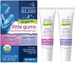 Mommy's Bliss Organic Little Gums Soothing Massage Gel Day and Night Combo, Great for Teething Babies, Age 2 Months+, Sugar Free, Mild & Sweet Flavor, 2 - 0.53 Oz Tubes (Pack of 1) - Image 2