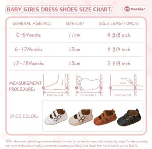 Meckior Infant Baby Girls Soft Sole Bowknot Princess Wedding Dress Mary Jane Flats Prewalker Newborn Light Baby Sneaker Shoes - Image 6