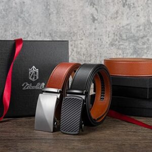 Zitahli Ratchet Belt for Men - 2 Packs Leather Mens belt For Gift Men Dress and Casual,Trim to Fit - Image 6