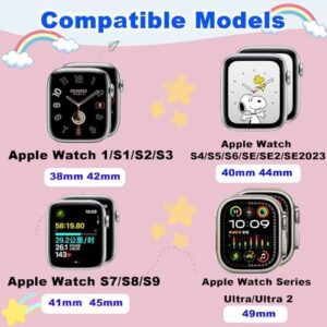 5 Packs Compatible with Kids Apple Watch Band,Comfy Stretchy Adjustable Nylon Replace Bands for Iwatch Ultra Series 9 8 7 6 5 4 3 SE SE2 38mm 40mm 41mm & 42mm 44mm 45mm 49mm for Boy Girl Small Wrist. - Image 2