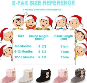 E-FAK Baby Boy Girl Boots Newborn Shoes Winter Snow Bowknot Anti-Slip Soft Sole Warm Infant Toddler Prewalker Booties - Image 6