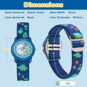 Kids Watch with Elastic Fabric Strap, Waterproof Analog Watch for Kids Ages 3-12 | Kids First Watch | Fun Learning Timepiece | Ideal Gift for Toddler & Children - Image 5