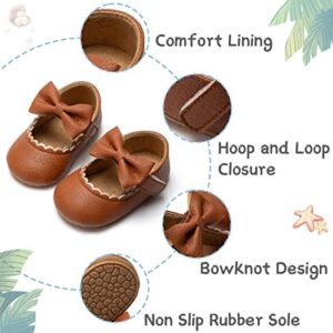 CENCIRILY Infant Baby Girls Mary Jane Flats Non Slip Soft Sole Prewalker Princess Wedding Dress Shoes - Image 4