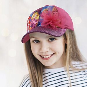 Disney Girls Princess Glitter Baseball Cap - Frozen Elsa, Anna, Cinderella, Belle, Ariel (2-7) - Image 4