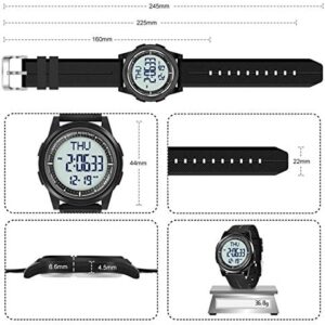 Beeasy Digital Watch Waterproof with Stopwatch Alarm Countdown Dual Time, Ultra-Thin Super Wide-Angle Display Digital Wrist Watches for Men Women - Image 5