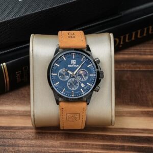 BY BENYAR Mens Watches Analog Quartz Chronograph Waterproof Wrist Watches for Men Fashion Business Work Casual Sport Designer Dress Watch with Calendar Elegant Gifts for Men - Image 8