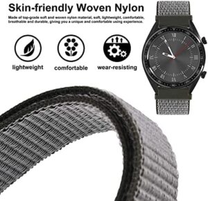 WOCCI 18mm Adjustable Nylon Watch Band, Quick Release Sport Loop Strap (Grey) - Image 2