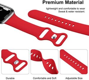 (6 Pack) Sport Bands Compatible with Apple Watch Band 38mm 40mm 41mm 42mm 44mm 45mm 46mm 49mm Silicone iWatch Band Ultra 2/Ultra SE Series 10 9 8 7 6 5 4 3 2 1 Women Men - Image 3