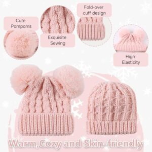 Yuoahcn Baby Girl Beanie Winter Baby Boy Hat with Pom pom Warm Infant Knitted Hats Toddler Kid Beanies - Image 4