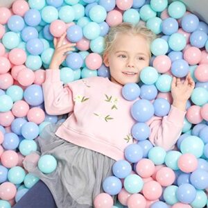 TRENDBOX 100 pcs Macaron Ball Pit Balls Plastic Balls for Ball Pit Pool Playpen Babies Kids Children Birthday Parties