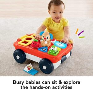 Fisher-Price Laugh & Learn Baby Activity Center, Crawl Around Car,Blue& Laugh & Learn Baby & Toddler Toy, Pull & Play Learning Wagon with Smart Stages & 4 Pieces for Ages 6+ Months - Image 7