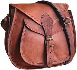 RUSTIC TOWN Leather Crossbody Satchel Bag Vintage Purses Handbags for Women