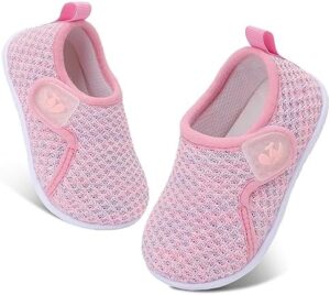 FEETCITY Baby Shoes Boys Girls First Walking Shoes Infant Sneakers Crib Shoes Breathable Lightweight Slip On Shoes