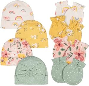 Gerber baby-girls Cap and Mitten Sets