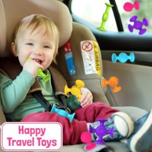 Toddlers Suction Cup Bath Toys: 12 Pcs Sensory Suction Bath Toys for Toddler, Kids Suction Fidget Toys Suction Cup Toys for Windows Travel - Image 5