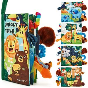 hahaland Baby Books 0-6 Months, Infant Tummy Time Toy High Contrast Sensory Baby Toys 6 to 12 Months Touch Feel Book Baby Valentines Gifts for Boy Girl 0-3 Months Easter Basket Stuffers