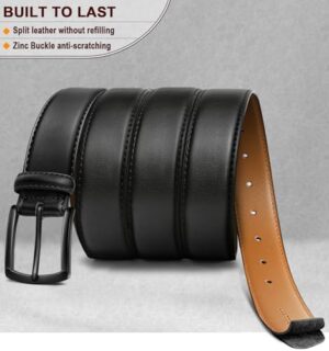 KEMISANT Men Belt-Genuine Leather Belt for Men Dress Casual Golf Jeans 1 3/8" - Image 3