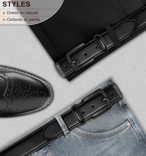 KEMISANT Men Belt-Genuine Leather Belt for Men Dress Casual Golf Jeans 1 3/8" - Image 6