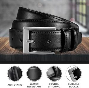 Marino’s Men Genuine Leather Dress Belt with Single Prong Buckle - Image 2