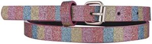 3 Pack Belts for Girls Rainbow Black Silver - Image 7