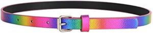 3 Pack Belts for Girls Rainbow Black Silver - Image 6