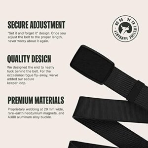 Groove Life Groove Belt Low Profile - Men's Stretch Nylon Belt with Magnetic Aluminum Buckle, Lifetime Coverage - Image 2