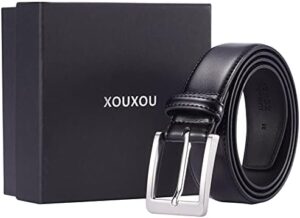 Men's Casual Leather Jeans Belts Classic Work Business Dress Belt with Prong Buckle for Men - Image 6