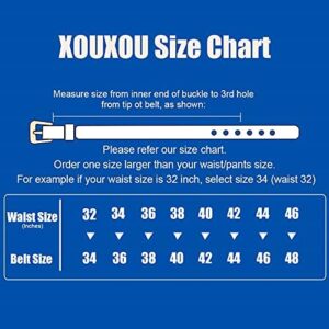 Men's Casual Leather Jeans Belts Classic Work Business Dress Belt with Prong Buckle for Men - Image 7