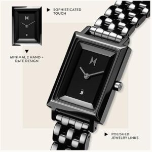 MVMT Signature Square Watches for Women - Premium Minimalist Women’s Watch - Analog, Stainless Steel, 5 ATM/50 Meters Water Resistance - Interchangeable Band - 24mm - Image 3