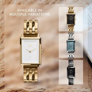 MVMT Signature Square Watches for Women - Premium Minimalist Women’s Watch - Analog, Stainless Steel, 5 ATM/50 Meters Water Resistance - Interchangeable Band - 24mm - Image 4