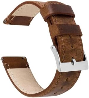 Barton Quick Release - Top Grain Leather Watch Band Strap - Choice of Width - 16mm, 18mm, 19mm, 20mm, 21mm 22mm, 23mm or 24mm